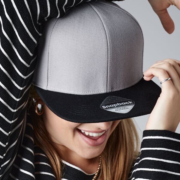 Beechfield Original Flat Peak 6 Panel Snapback Cap Thumbnail