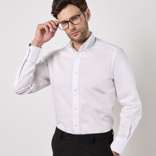 Kustom Kit Long Sleeve Tailored City Business Shirt Thumbnail