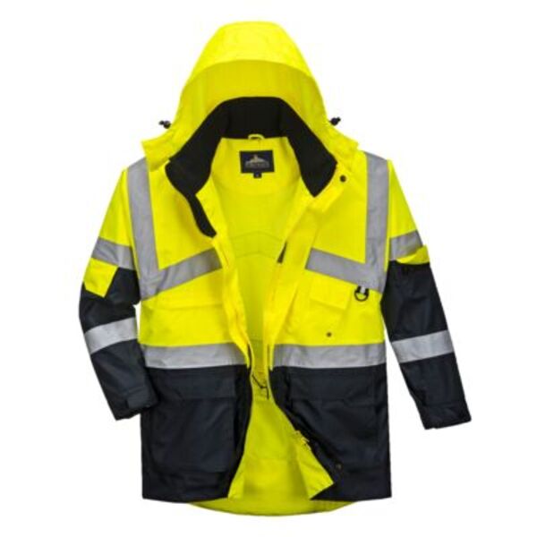 Hi-Vis Breathable Contrast Rain Jacket Thumbnail