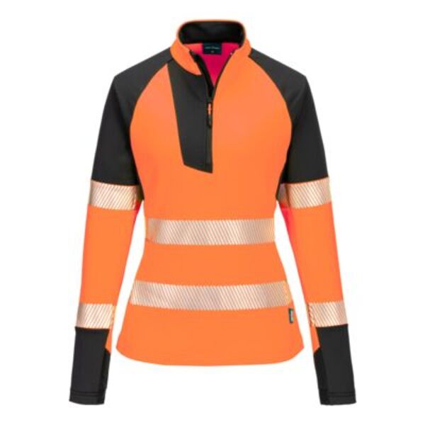 PW3 Hi-Vis Women's 1/4 Zip Sweatshirt Thumbnail