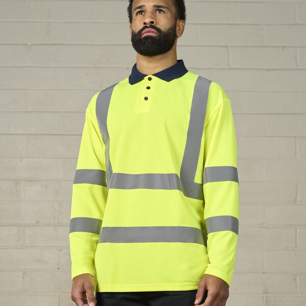 PRO RTX Hi-Vis Long Sleeve Polo Shirt Thumbnail