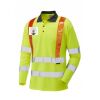 ECOVIZ- BICKLETON Orange Brace Coolviz Sleeved Polo Shirt Thumbnail